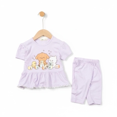 Bộ cotton trẻ em - bé gái G005 1/7 TS29