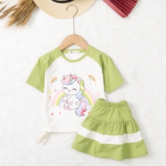 Bộ cotton trẻ em - bé gái G002 4/10-H551