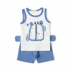 Bộ cotton trẻ em - bé trai B003 1/5 TS08