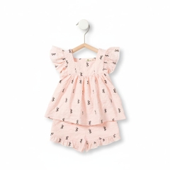 Bộ cotton trẻ em - bé gái G005 2/7- đũi lanh