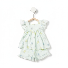 Bộ cotton trẻ em - bé gái G005 2/7- đũi lanh