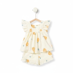 Bộ cotton trẻ em - bé gái G005 2/7- đũi lanh