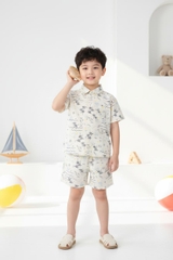 Bộ cotton trẻ em - bé trai B002 4/10