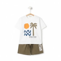 Bộ cotton trẻ em - bé trai B001 8/14-TS09