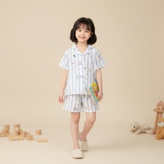 Bộ cotton trẻ em - bé gái G001 8/16-PH575