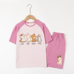 Bộ cotton trẻ em - bé gái G001 10/16 TS51