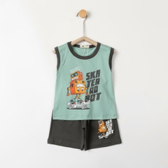 Bộ cotton trẻ em - bé trai B003 1/7 sát nách