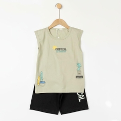 Bộ cotton trẻ em - bé trai B002 8/16-TS54