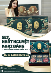 [SET] MIX G - NHẤT NGUYỆT KHAI ĐĂNG (Hộp 4 bánh 2 chén yến tự sôi)