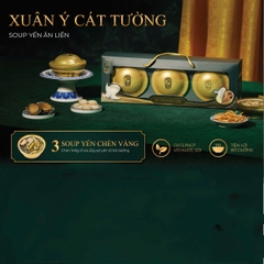 SET XUÂN Ý CÁT TƯỜNG -  Hộp 3 Chén Soup Yến Ăn Liền 140ml