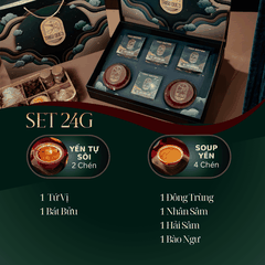 SET KIM YẾN NGỰ TÂM - 2 Chén Tự Sôi, 4 Chén Soup Yến Ăn Liền