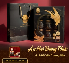 AN HÒA VƯƠNG PHÚC - Hộp 9 Hũ Yến Chưng Sẵn