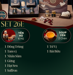 LỘC TẤN VINH HOA -  Hộp Cao Cấp Soup Yến ăn liền 140ml & Hũ Yến Chưng Sẵn 70ml
