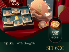 LỤC BẢO PHÚ QUÝ -  Hộp Cao Cấp 6 Chén Soup Yến Ăn Liền 140ml