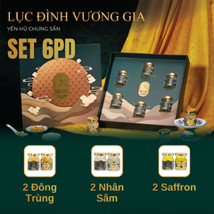 SET LỤC ĐÌNH VƯƠNG GIA -  Hộp 6 Hũ Yến Chưng Sẵn Cao Cấp 70ml