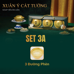 SET XUÂN Ý CÁT TƯỜNG -  Hộp 3 Chén Soup Yến Ăn Liền 140ml