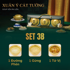 SET XUÂN Ý CÁT TƯỜNG -  Hộp 3 Chén Soup Yến Ăn Liền 140ml
