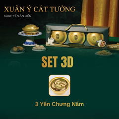 SET XUÂN Ý CÁT TƯỜNG -  Hộp 3 Chén Soup Yến Ăn Liền 140ml