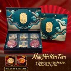 KIM YẾN TỰ TÂM -  Hộp Cao Cấp Soup Yến ăn liền 140ml & Yến Tự Sôi 140ml