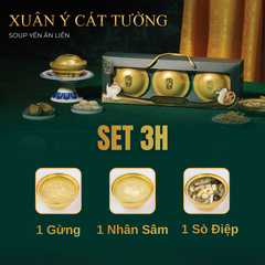 SET XUÂN Ý CÁT TƯỜNG -  Hộp 3 Chén Soup Yến Ăn Liền 140ml