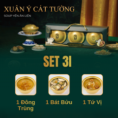 SET XUÂN Ý CÁT TƯỜNG -  Hộp 3 Chén Soup Yến Ăn Liền 140ml