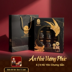 AN HÒA VƯƠNG PHÚC - Hộp 9 Hũ Yến Chưng Sẵn