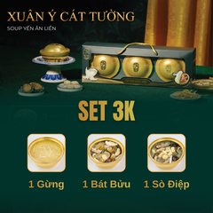 SET XUÂN Ý CÁT TƯỜNG -  Hộp 3 Chén Soup Yến Ăn Liền 140ml