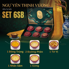 NGỰ YẾN THỊNH VƯỢNG -  Hộp 6 Chén Yến Tự Sôi 140ml