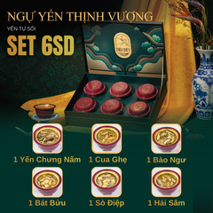 NGỰ YẾN THỊNH VƯỢNG -  Hộp 6 Chén Yến Tự Sôi 140ml