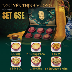 NGỰ YẾN THỊNH VƯỢNG -  Hộp 6 Chén Yến Tự Sôi 140ml