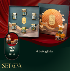 LỤC ĐÌNH VƯƠNG GIA -  Hộp Cao Cấp 6 Hũ Yến Chưng Sẵn 70ml