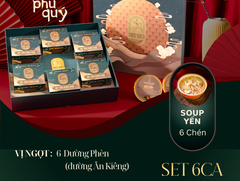 LỤC BẢO PHÚ QUÝ -  Hộp Cao Cấp 6 Chén Soup Yến Ăn Liền 140ml