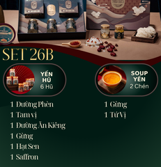 LỘC TẤN VINH HOA -  Hộp Cao Cấp Soup Yến ăn liền 140ml & Hũ Yến Chưng Sẵn 70ml