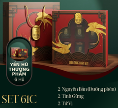 BẠCH NGỌC CHÂN YẾN - Hộp 6 Yến Hũ Thượng Phẩm