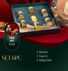 LỤC ĐÌNH VƯƠNG GIA -  Hộp Cao Cấp 6 Hũ Yến Chưng Sẵn 70ml