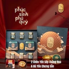 SET LỘC TẤN VINH HOA (Hộp 2 Chén Soup Yến, 6 Hũ Yến)