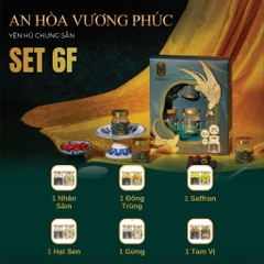 SET AN HÒA VƯƠNG PHÚC - Hộp 6 Hũ Yến Chưng Sẵn