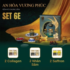 SET AN HÒA VƯƠNG PHÚC - Hộp 6 Hũ Yến Chưng Sẵn