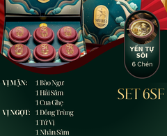 NGỰ YẾN THỊNH VƯỢNG -  Hộp Cao Cấp 6 Chén Yến Tự Sôi 140ml
