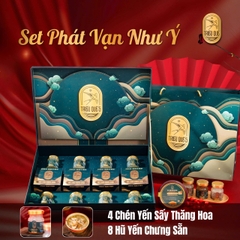PHÚC SINH PHÚ QUÝ - Hộp 4 chén Soup Yến Ăn Liền, 8 Yến Hũ Chưng Sẵn