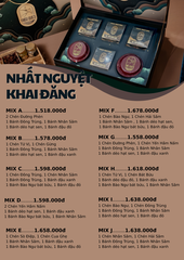 [SET] MIX B - NHẤT NGUYỆT KHAI ĐĂNG (Hộp 4 bánh 2 chén yến tự sôi)