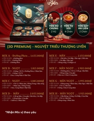 [SET] MIX E - NGUYỆT TRIỀU THƯỢNG UYỂN (Hộp 4 chén yến tự sôi 2 chén yến sấy 2 yến hũ)