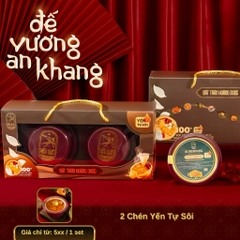 ĐẾ VƯƠNG AN KHANG -  Hộp 2 Chén Yến Tự sôi 140ml