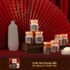 LỤC ĐÌNH VƯƠNG GIA -  Hộp Cao Cấp 6 Hũ Yến Chưng Sẵn 70ml