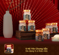 SET AN HÒA VƯƠNG PHÚC - Hộp 6 Hũ Yến Chưng Sẵn