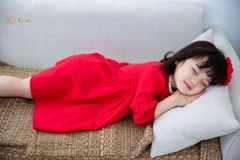 Váy BG đỏ ren cổ V34