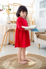 Váy BG đỏ ren cổ V34