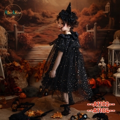 Váy BG halloween đen in hình A1102