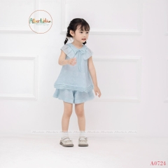 Sét bộ bé gái tay sát nách họa tiết A0724