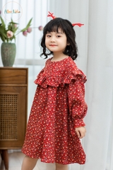 Váy BG hoa nhí đỏ Luci Dress V33